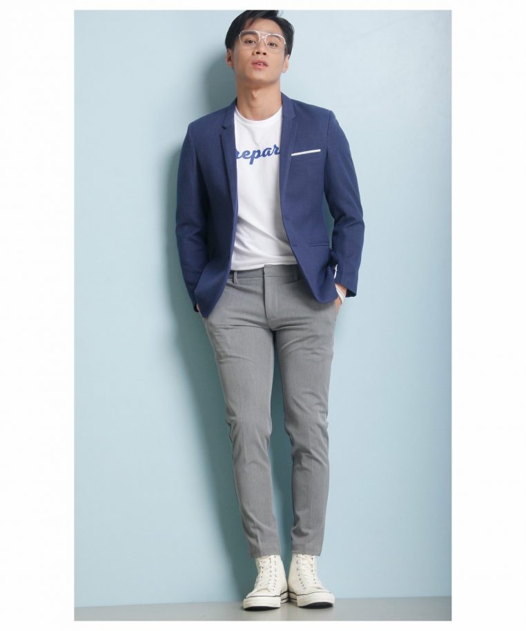 quần tây phối áo thun